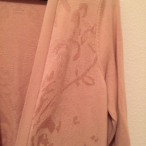 Chico’s Long Peach Open Front Cardigan Duster Sweater Size 2 (Chicos) - Picture 9 of 11